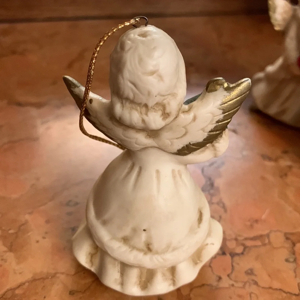 Vintage HOMCO Christmas Angels SET OF 6 BEAUTIFUL ORNIMENTS